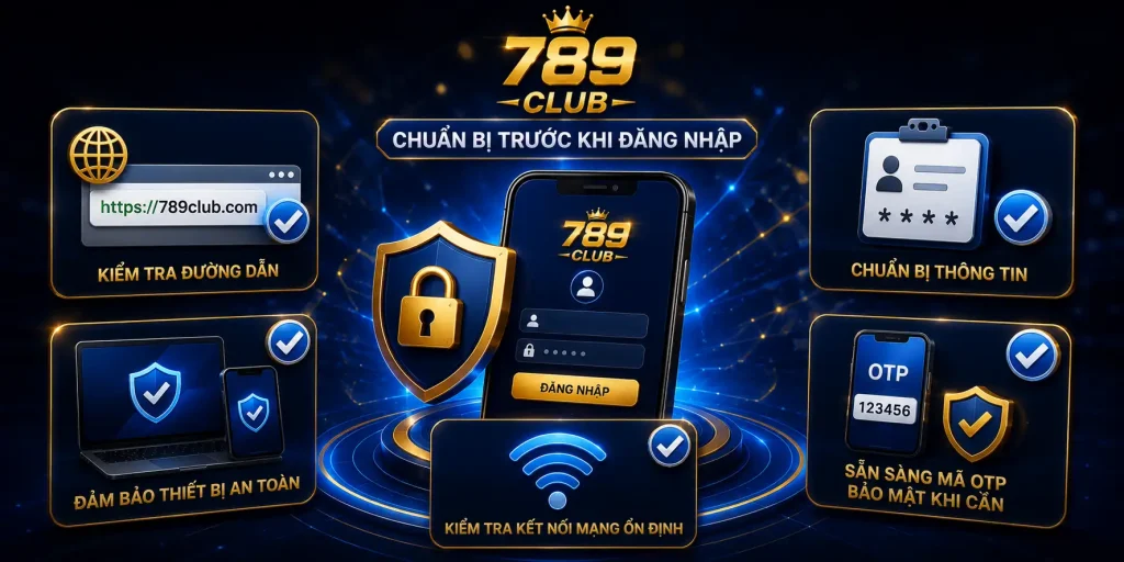 Đăng Nhập 789CLUB - Hướng Dẫn Thực Hiện Nhanh Và An Toàn Chuẩn bị trước khi đăng nhập 789CLUB