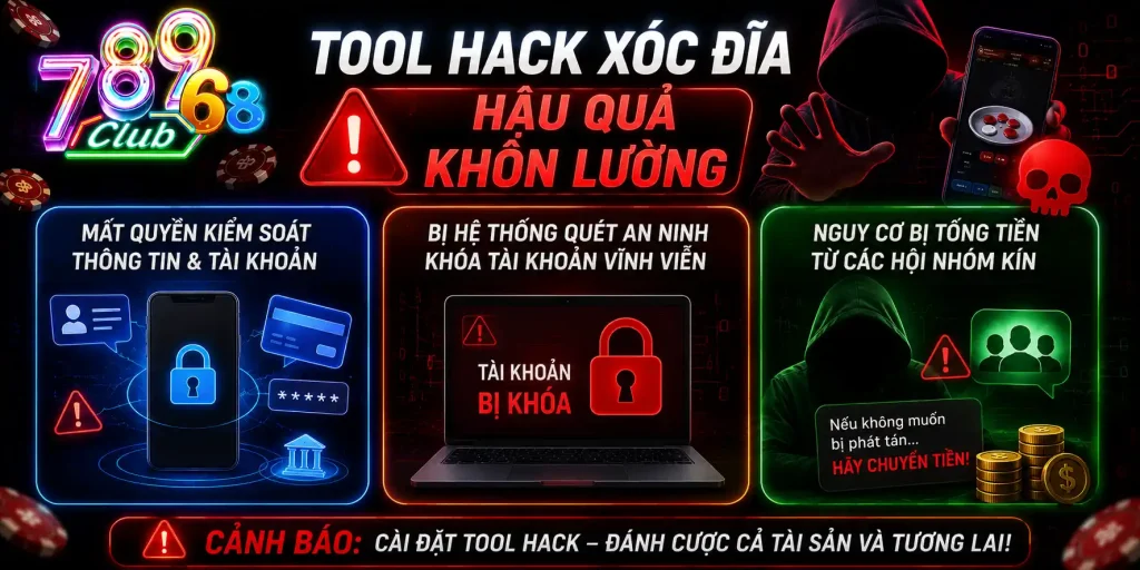 Tool Hack Xóc Đĩa - Cảnh Báo Chiêu Trò Lừa Đảo 2026 Hậu quả khi cài đặt tool hack xóc đĩa