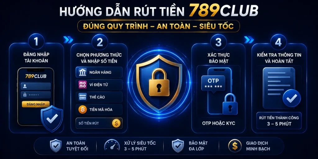 Rút Tiền 789CLUB - Thực Hiện Nhanh, An Toàn Cho Người Mới Hướng dẫn rút tiền 789CLUB đúng quy trình an toàn