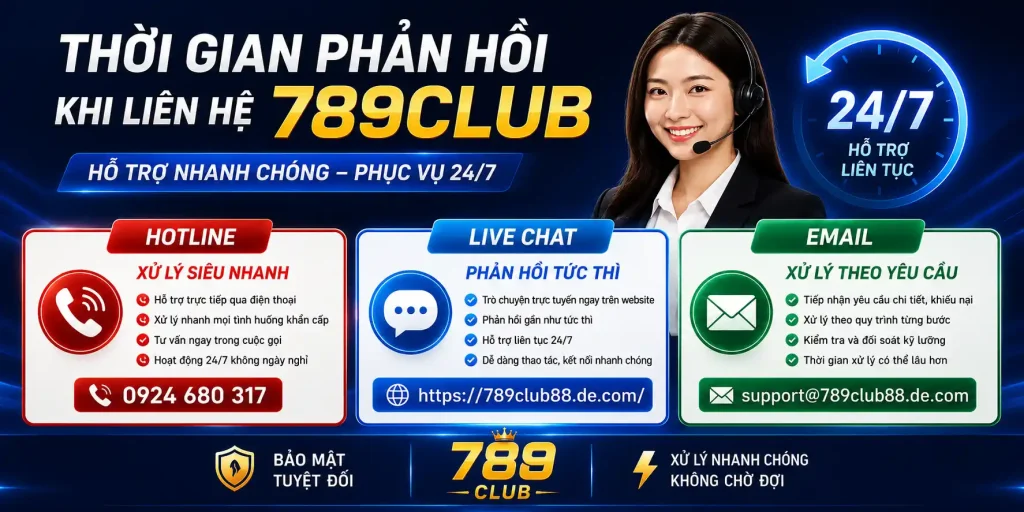 Liên Hệ 789CLUB - Hỗ Trợ 24/7 Giải Đáp Mọi Thắc Mắc Những kênh liên hệ 789CLUB 24/7